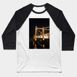 Albert Bridge River Thames London Baseball T-Shirt